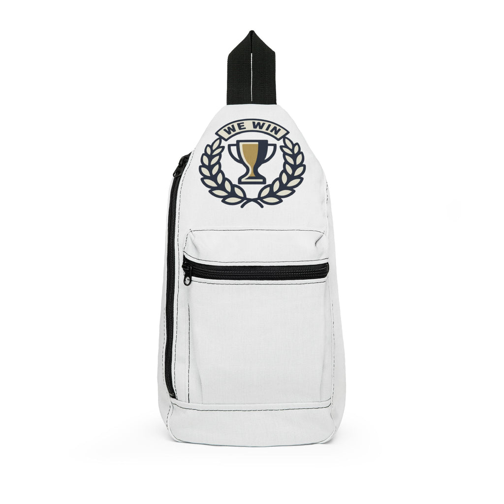Sling Bag - 'We Win' Trophy Laurel Chest Sling Bag | Sports Victory Crossbody