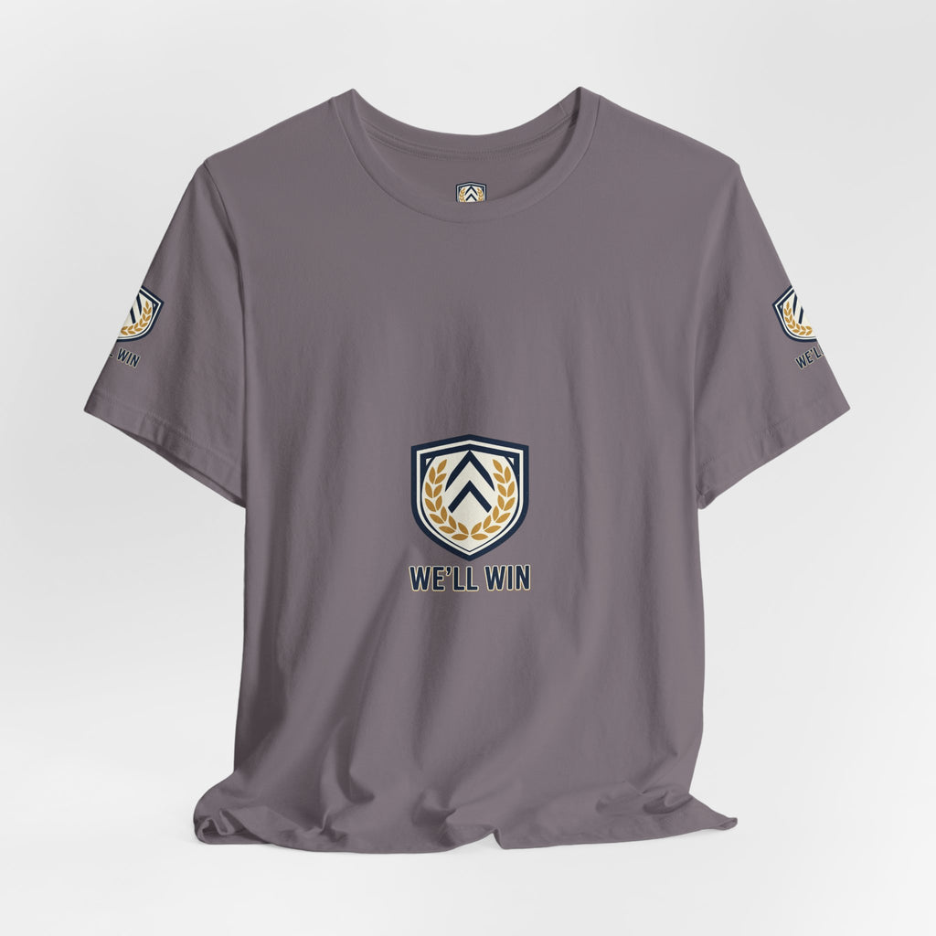 We’ll Win Shield Tee | Motivational Victory Emblem