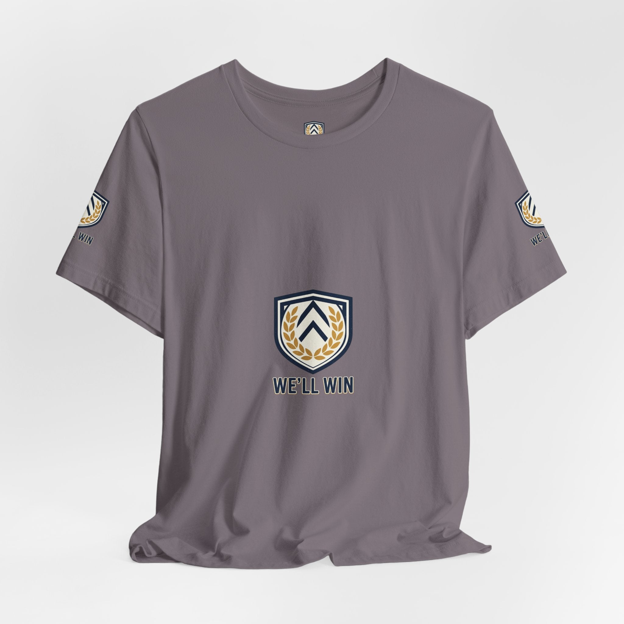 We’ll Win Shield Tee | Motivational Victory Emblem