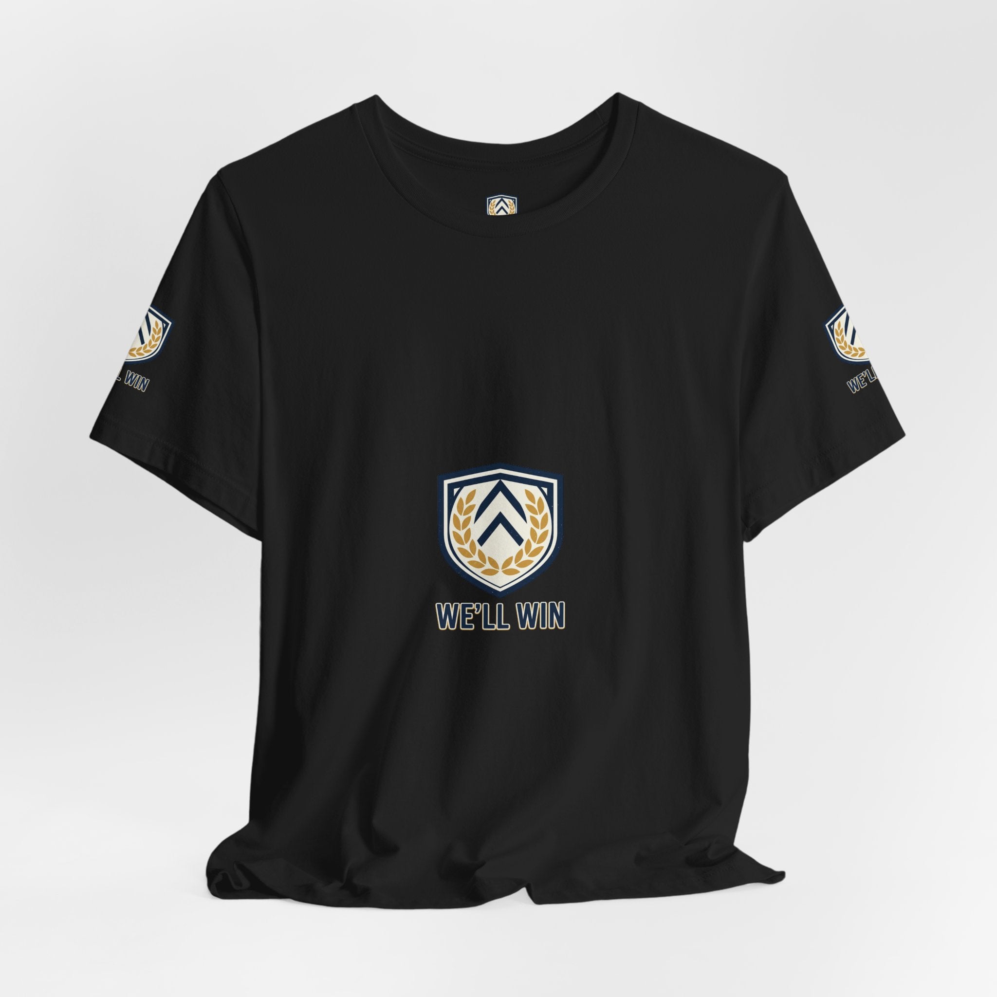 We’ll Win Shield Tee | Motivational Victory Emblem