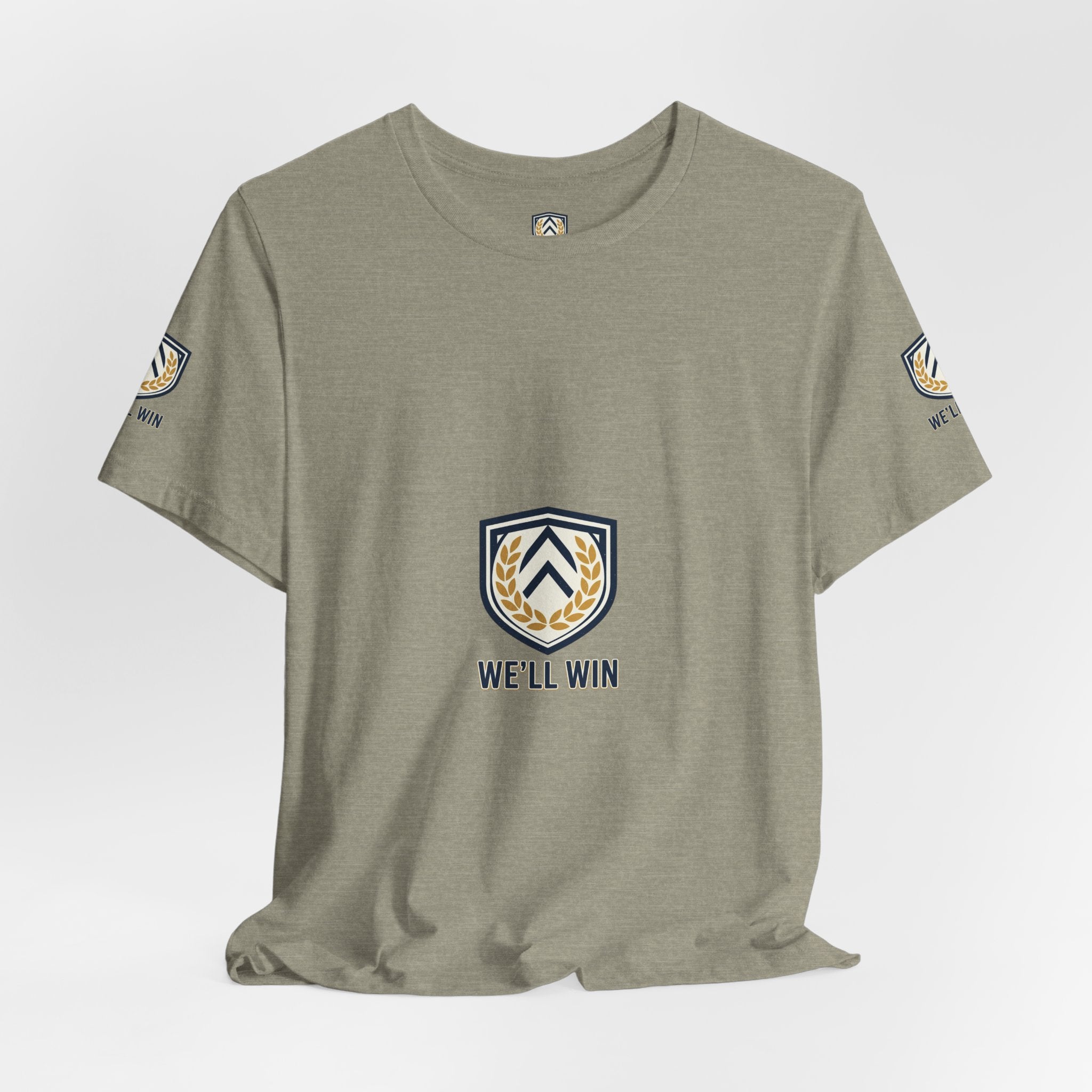 We’ll Win Shield Tee | Motivational Victory Emblem