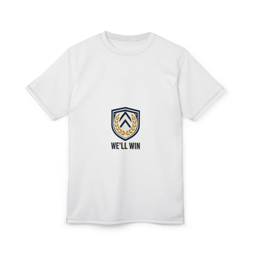 We'll Win Shield Tee — Motivational Crest T-Shirt